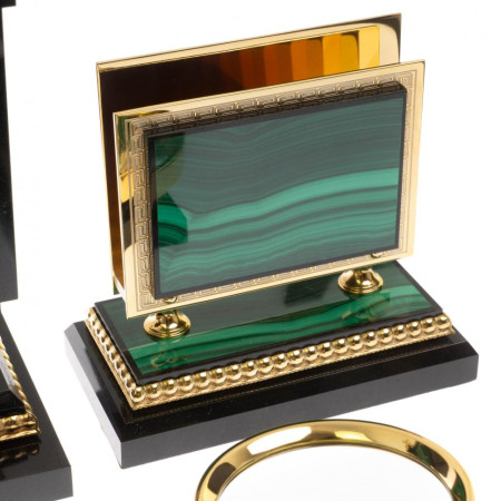 Письменный набор "Держава" из малахита Златоуст