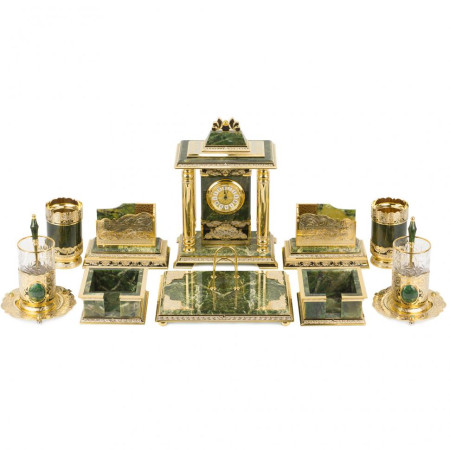 Настольный набор "Президентский" из нефрита