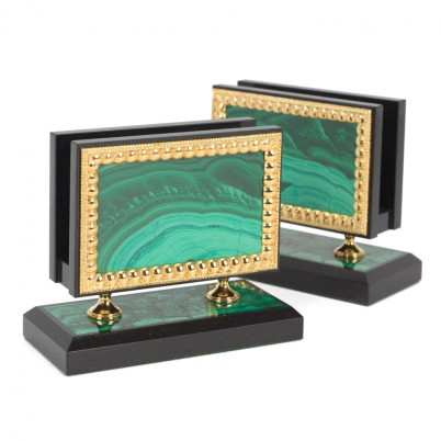 Настольный набор "Президент" камень малахит