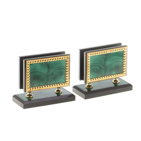 Письменный прибор из малахита "Лев с шаром"