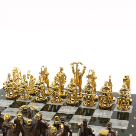 Шахматы подарочные "Нефтяники" 44х44 см серый мрамор