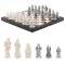 Шахматы с оригинальными фигурами "Средневековье" 40х40 см камень лемезит мрамор